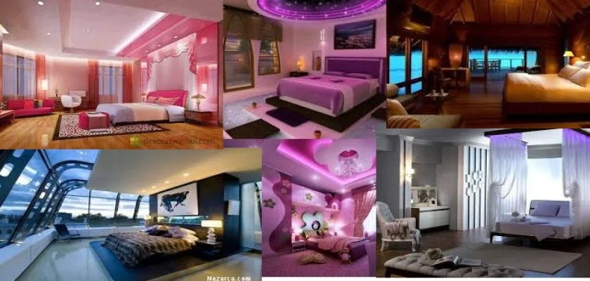 Yatak Odaları İçin Romantik Tavan Dekorasyonları